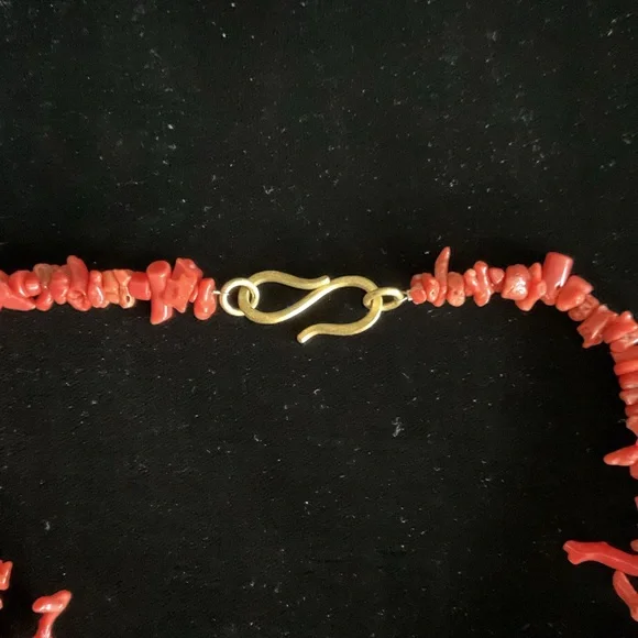 Genuine Mediterranean Red Coral Branch Necklace